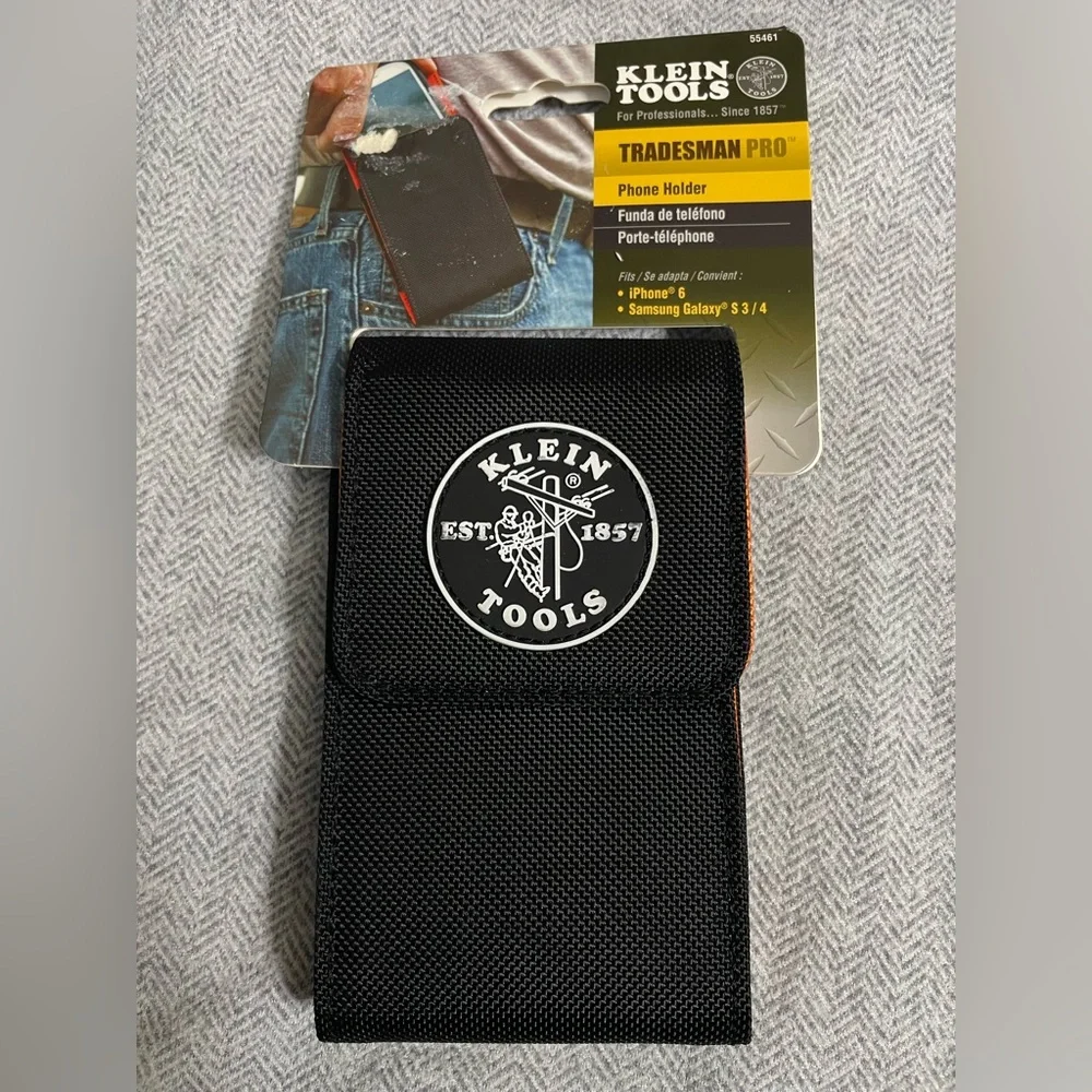Men's Orange Phone Wallet Belt Clip - Secure Carry